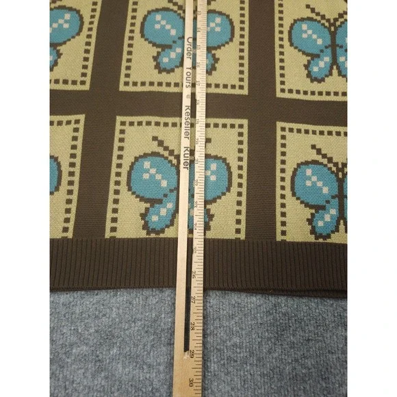 AWAKE NY Sweater Vest Adult Medium Knit Butterfly AOP Unisex Cotton Blend - Picture 8 of 10